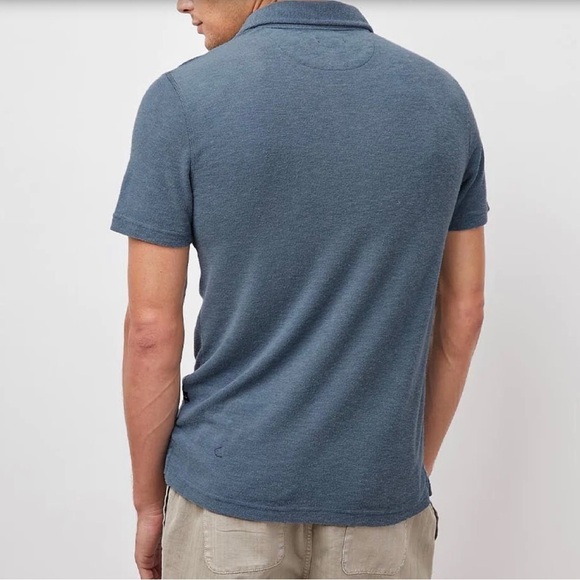 NWT Rails Rhen Polo Shirt Terry Blue Mirage in Terry Blue Mirage XXL - Picture 3 of 11